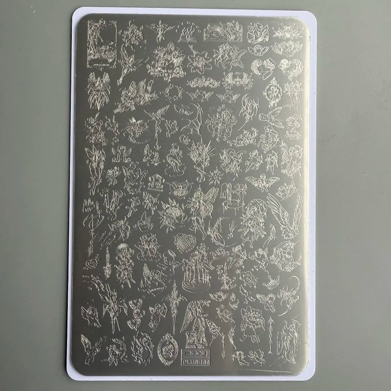 Nail Art Stamping Plates Carved Window Pattern Image Plates Vintage Elegant Design Manicure Stamp Templates