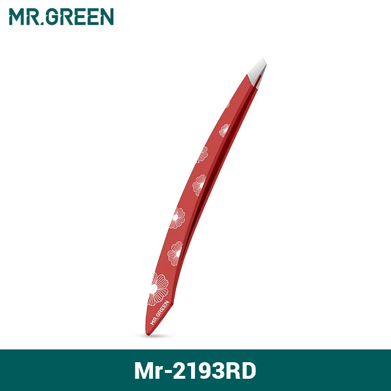 MR.GREEN Curve Handle Eyebrows Tweezers Professional Fine Hairs Puller Makeup Tools Stainless Steel Beauty Clips Removal