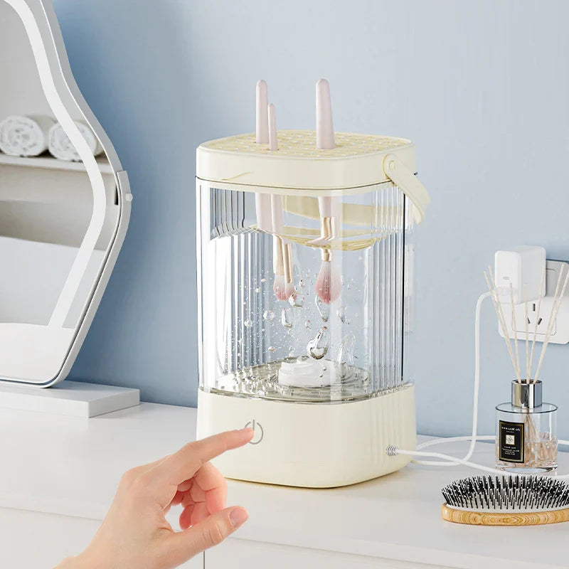 USB Plug 3 In 1 Electric Makeup Brush Cleaner Rechargeable Makeup Brushes Cleaning Tool Automatic Makeup Brush Cleaning Device