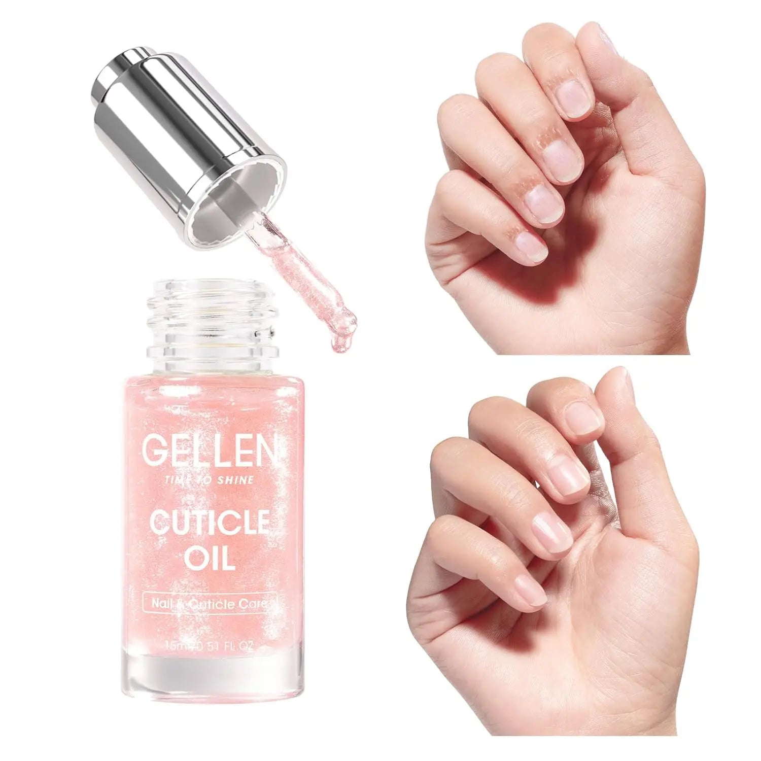Keratin Vitamin E Nail Strengthening Serum Organic Cuticle Moisturizing Oil for Dry Fragile Nails Hydrating Manicure Supplies