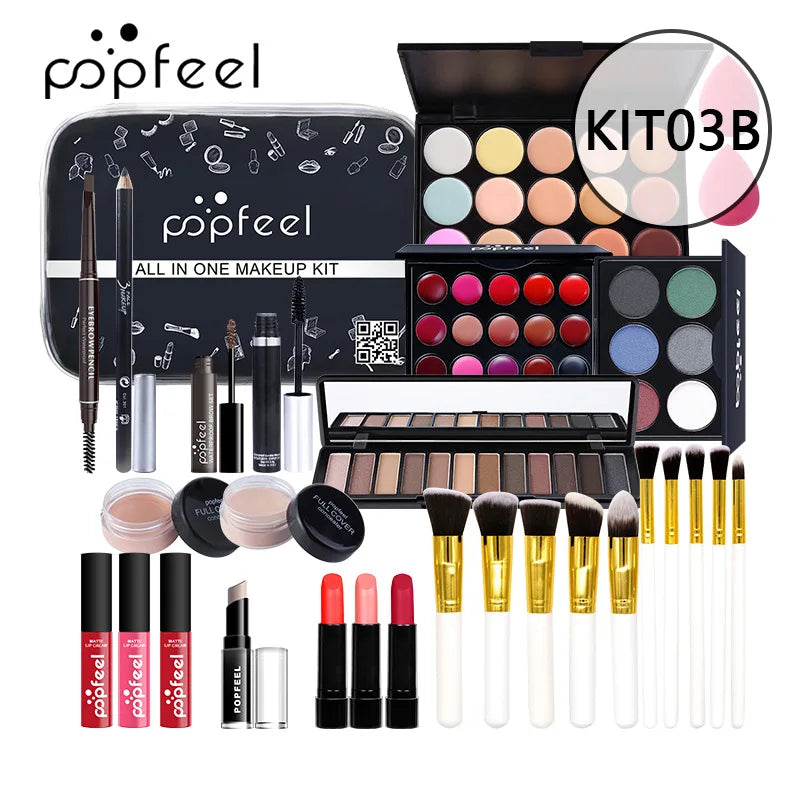 Makeup Set Foundation Eyeshadow Makeup Brush Student Newcomer Full Makeup Gift Box Makeup Set 27 Pieces Christmas Birthday Gift
