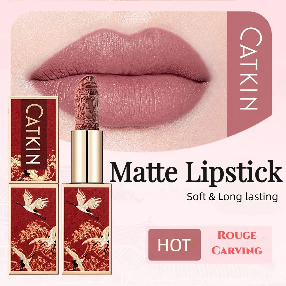 CATKIN Makeup Velvet Matte Lipstick, Hydrating Satin Long Lasting lipstick with Smooth and Creamy Texture