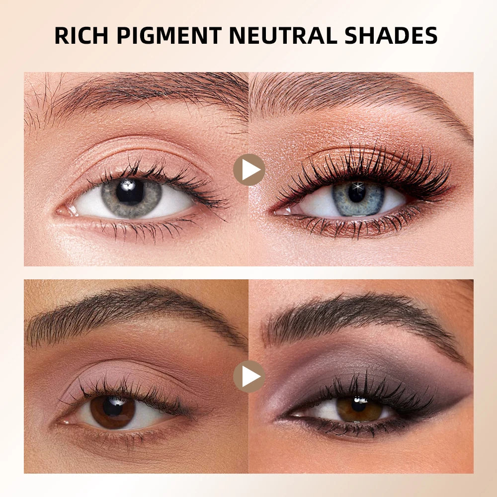 Lakerain Eyeshadow Palette Long-Lasting Eye Makeup Rich Pigment Neutral Shades Blendable Color Matte Nudes Eyeshadow Palette