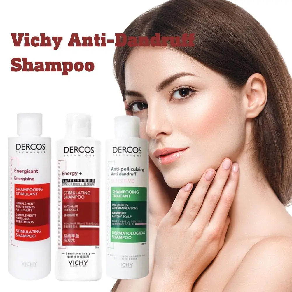 DERCOS Anti Itch Purifying Shampoo Formula Anti Dandruff Oil Control Refreshing Nourishing Fluffy Damaged Scalp Hair Care