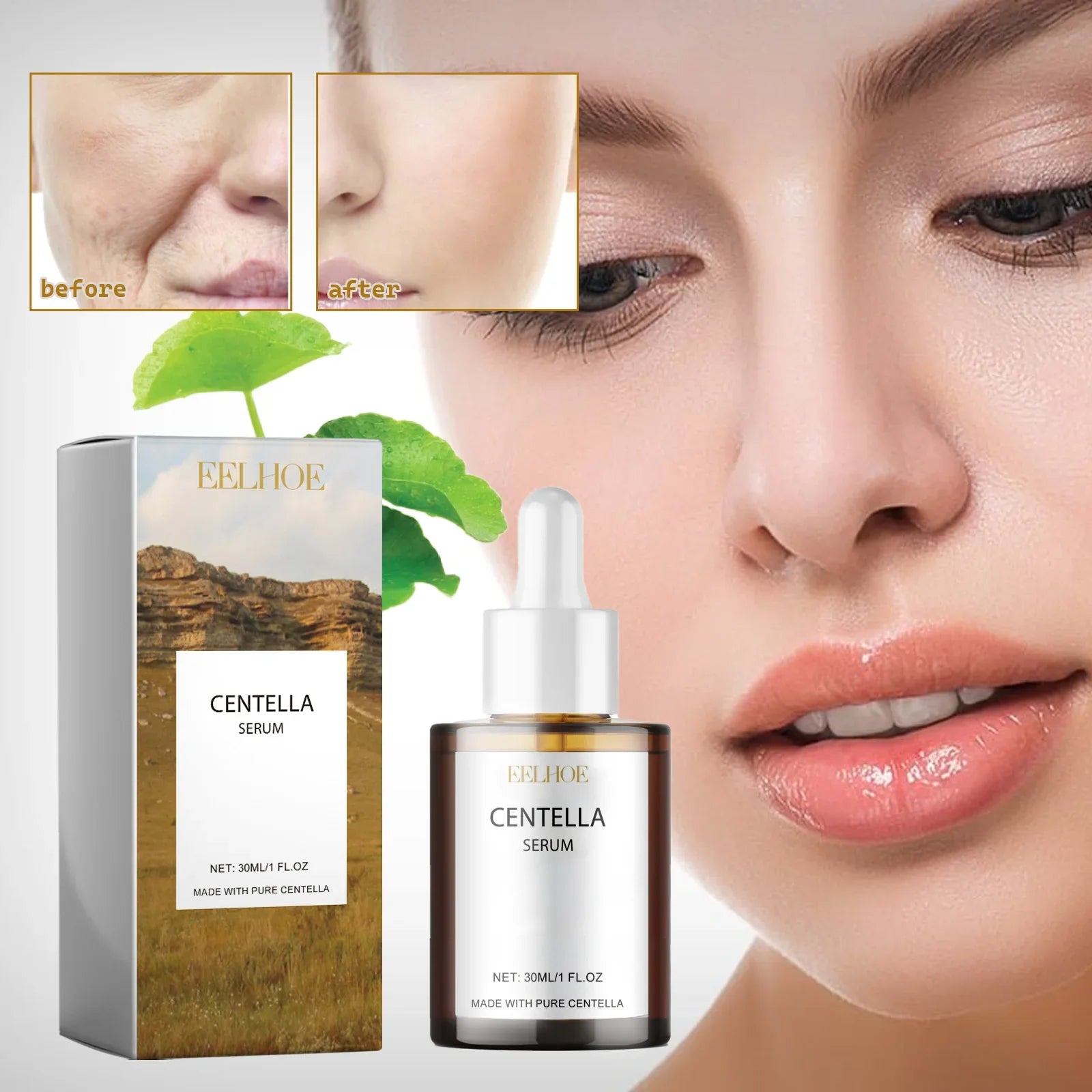 Centella Essence Moisturizes Improvement Dry Skin Smoothing Rejuvenation Brighten Hyaluronic Acid Face Essence Skin Care Product