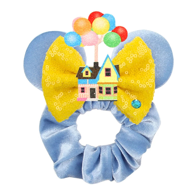 Women Ears Hair Scrunchies Velvet Hairbands For Girls Sequins Bows Headband Women Trip DIY Accessories Mouse Party Decor