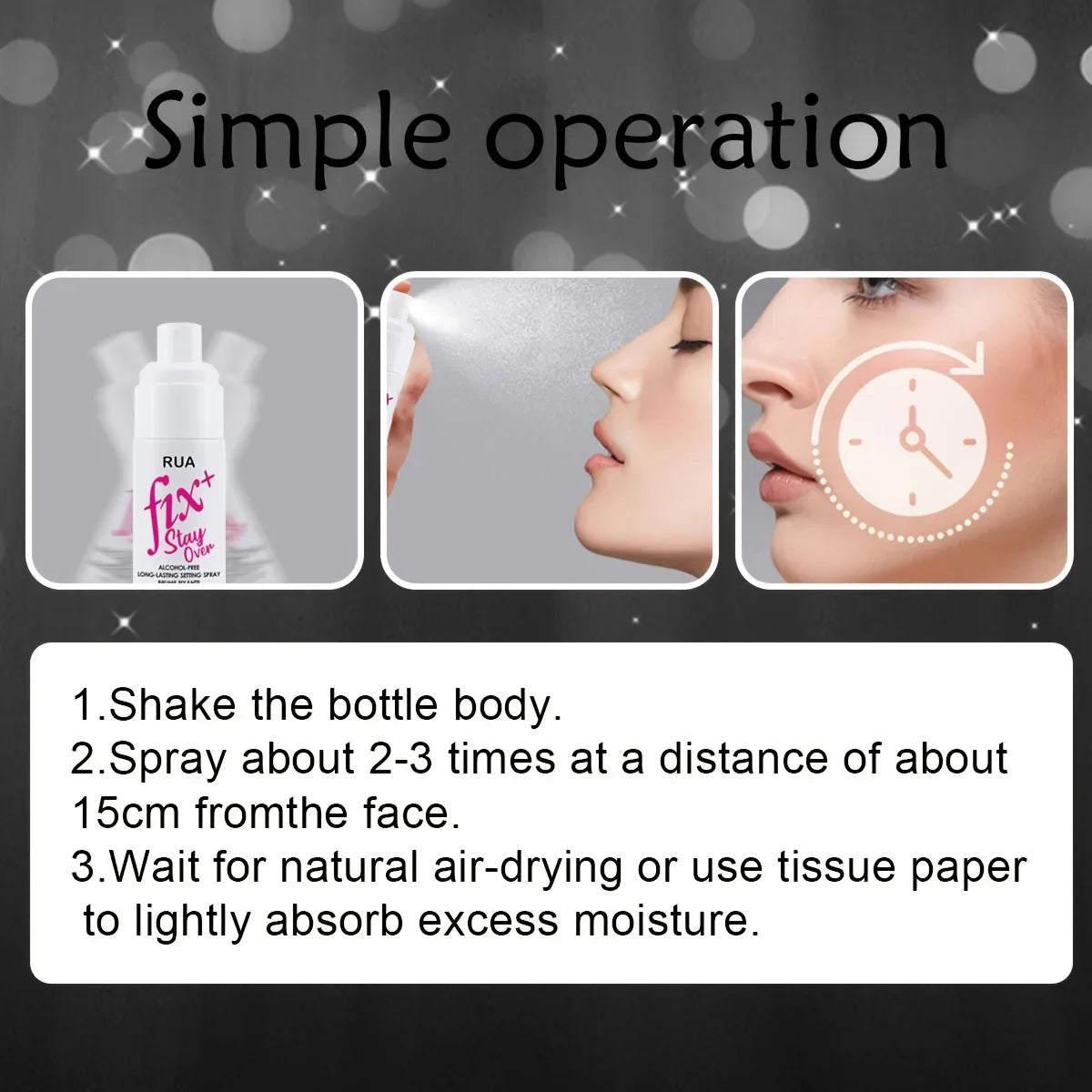 Setting spray Lasting setting Oil control waterproof and sweat free moisturizing quick setting