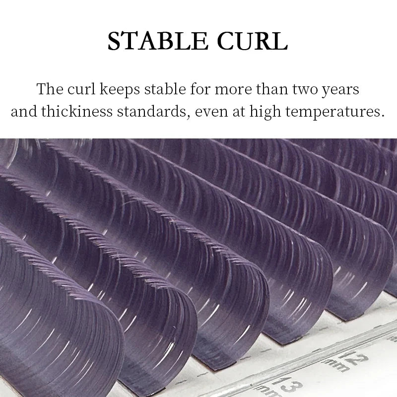 NATUHANA Dark Colored Eyelashes Extension Individual Natural False Mink Colorful Eyelash Grey Blue Color Lashes for Party Makeup