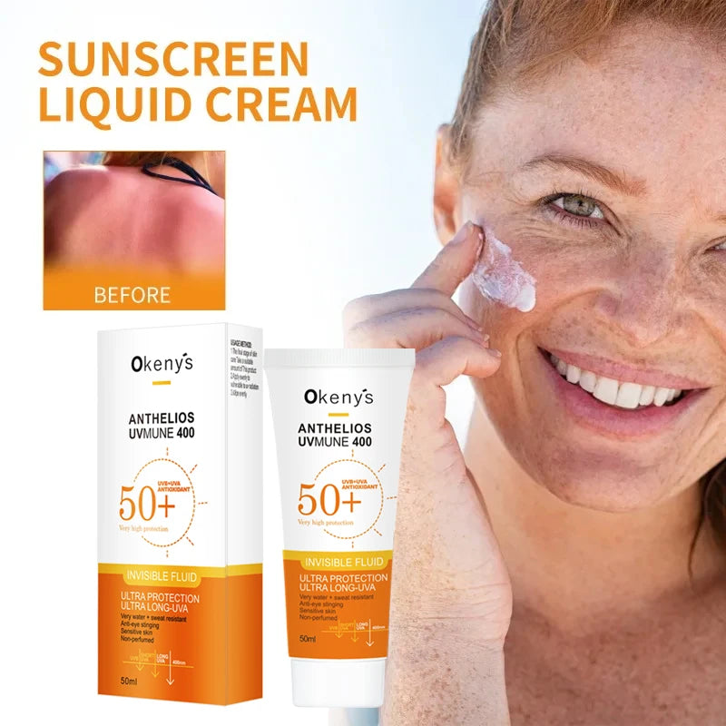 Original 50ml Face Sunscreen Ultra SPF50+ Body Sunscreen Anti-Imperfection Anti-Shine Invisible Fluid Sunscreen