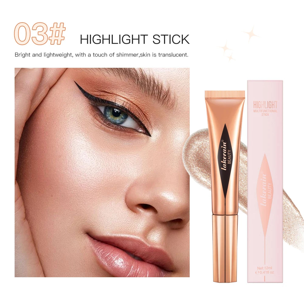 New Cream Bronzer Contour Blusher Beauty Wand Highlighter Blush With Cushion Liquid Face Bronzer Wand Stick Applicator Makeup