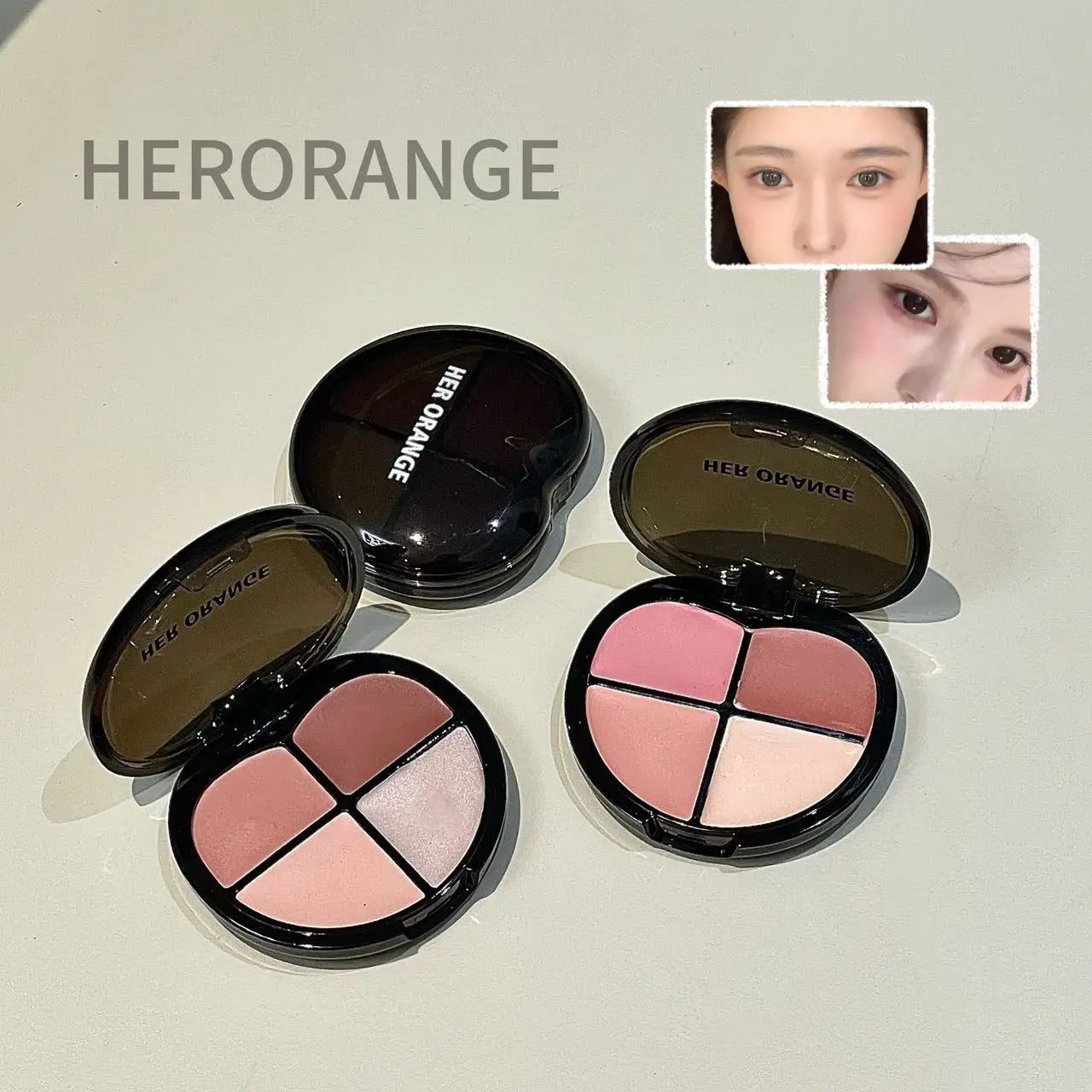 Herorange Sweetheart Blush Cream｜Four Colors in One, Delicate and Skin-Friendly, Brightens and Contours with Full Vitality