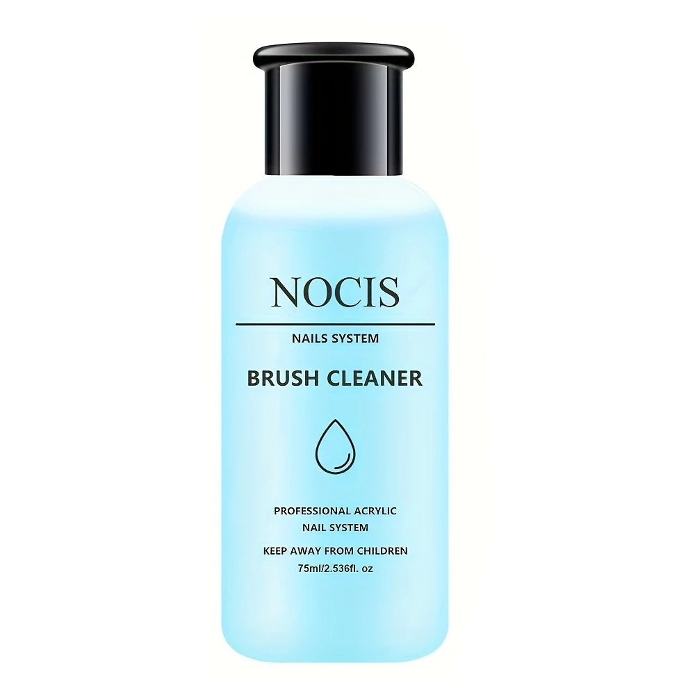 NOCIS 2pcs Acrylic Nail Brush Cleaner Acrylic Brush Cleaner Liquid, Nail Gel Brush Cleaner Nail Artist Acrylic Brush Cleaner