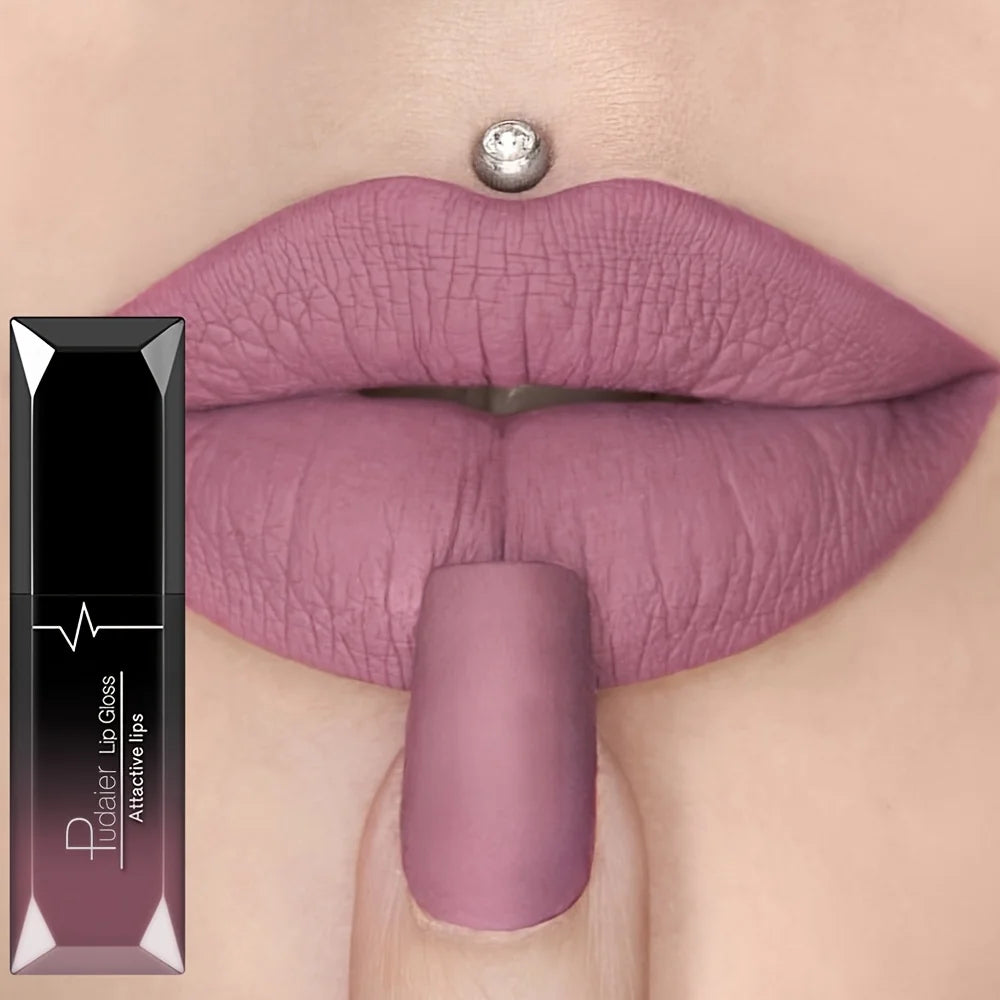 Long Lasting Velvet Matte Liquid Lipstick Waterproof 17 Colors Non Stick Cup Kissproof Lip Tint Gift for Women