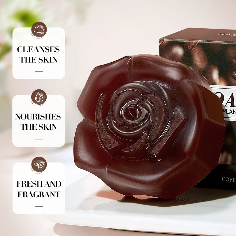 SADOER Coffee Facial Soap Face Wash Foam Facial Cleanser Whitening Moisturizing Anti Acne Body Bathing Facial Soap