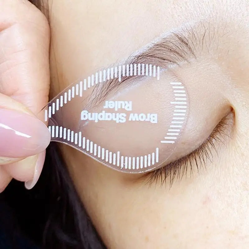1Pc Tear Drop Arch Brow Mapping Tool 1 Minute Brow Shaping Ruler Template Stencils Fast Drawing PMU Eyebrow Hair Stroke Eyeliner