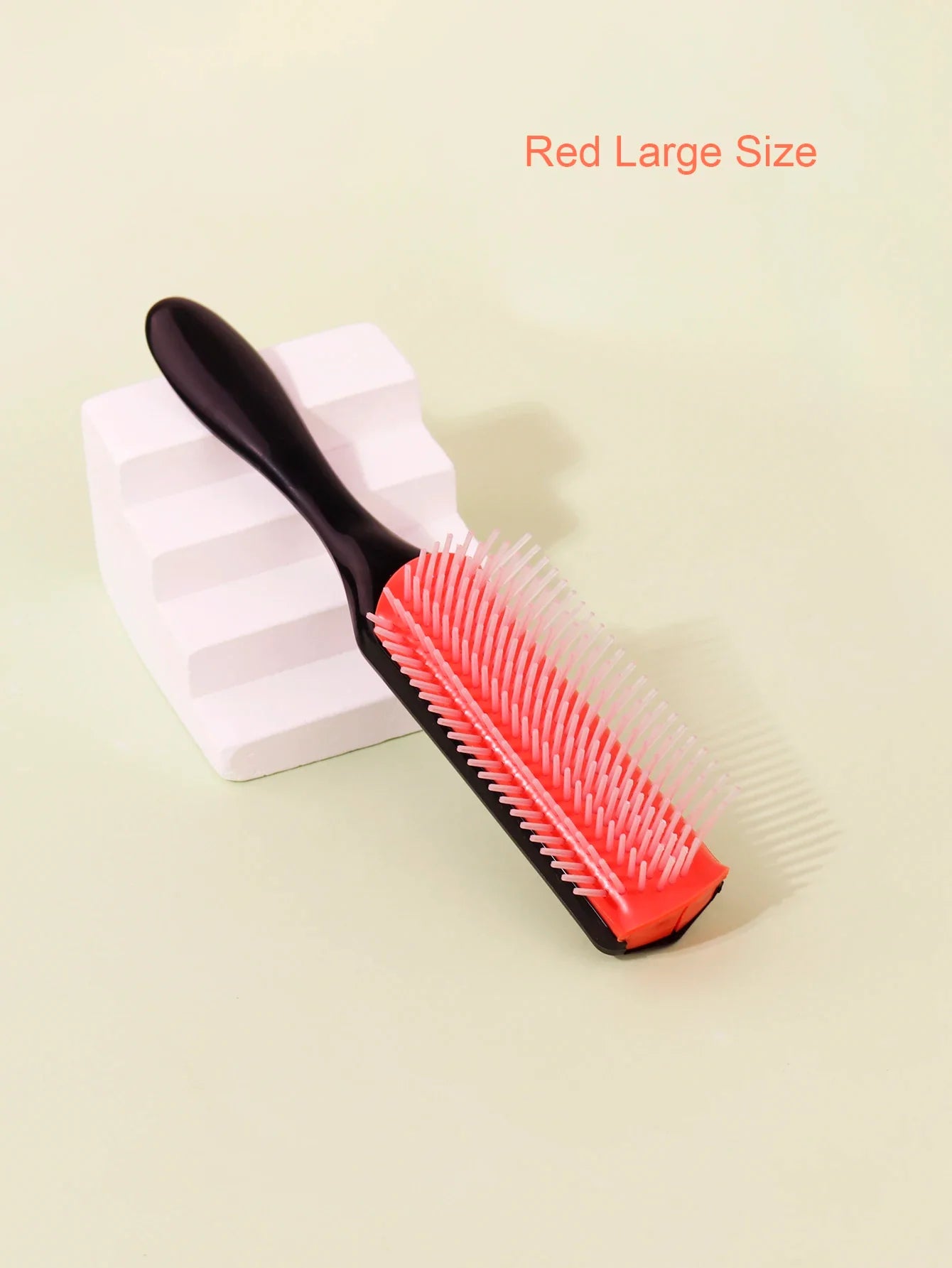 1pcs 9-row wrinkle removal massage curly hair brush, detachable 9-row comb plastic wet hair brush