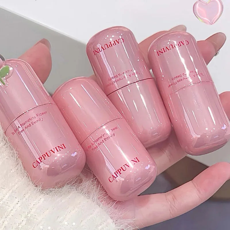 Lasting Waterproof Moisturizing Plump Lip Gloss Mirror Effect Lip Color Water Gloss Ice Clear Peach Pink Lip Glaze Korean Makeup