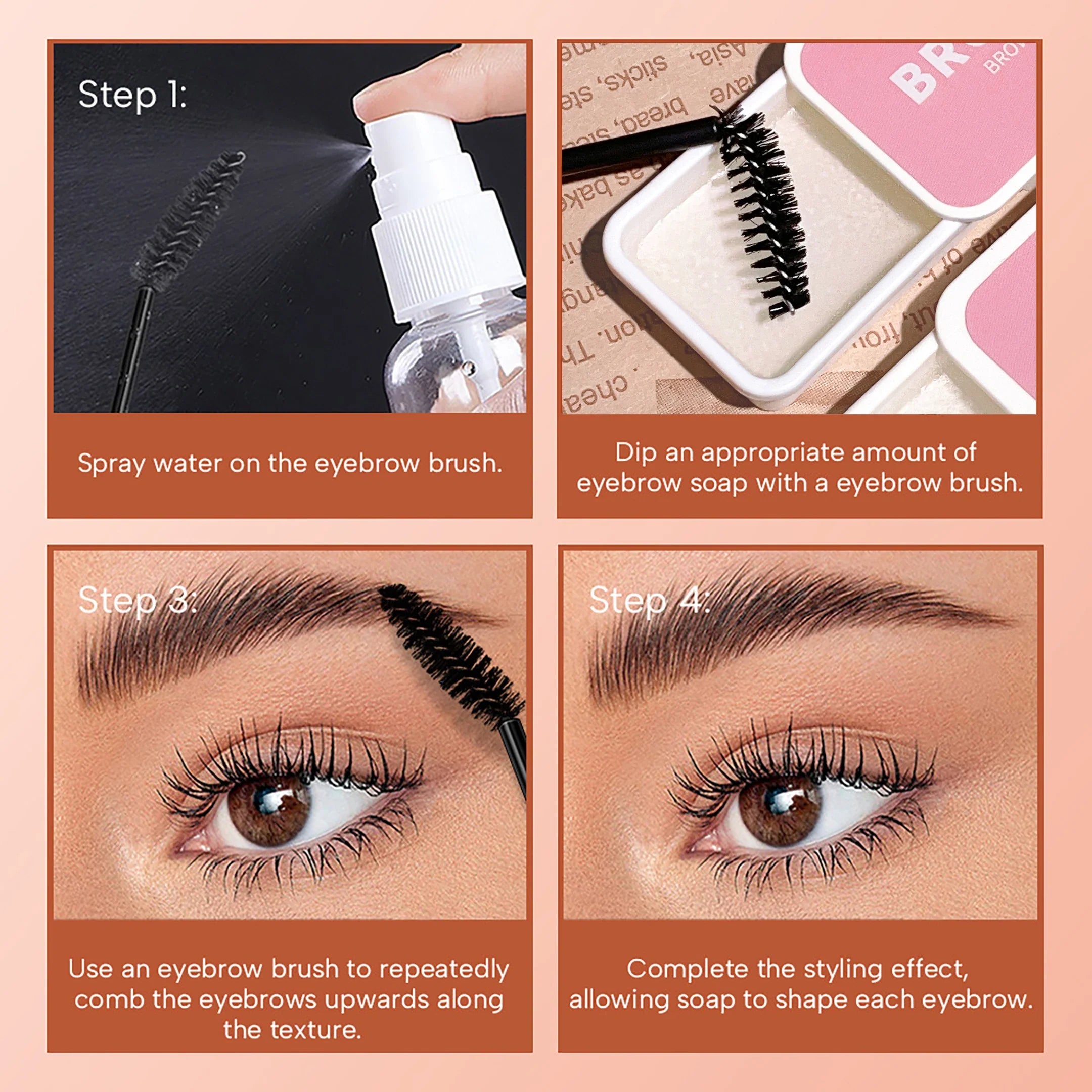 Long-Lasting Eyebrow Styling Gel with 3D Feathery Wild Brow Setting - Waterproof and Easy to Apply