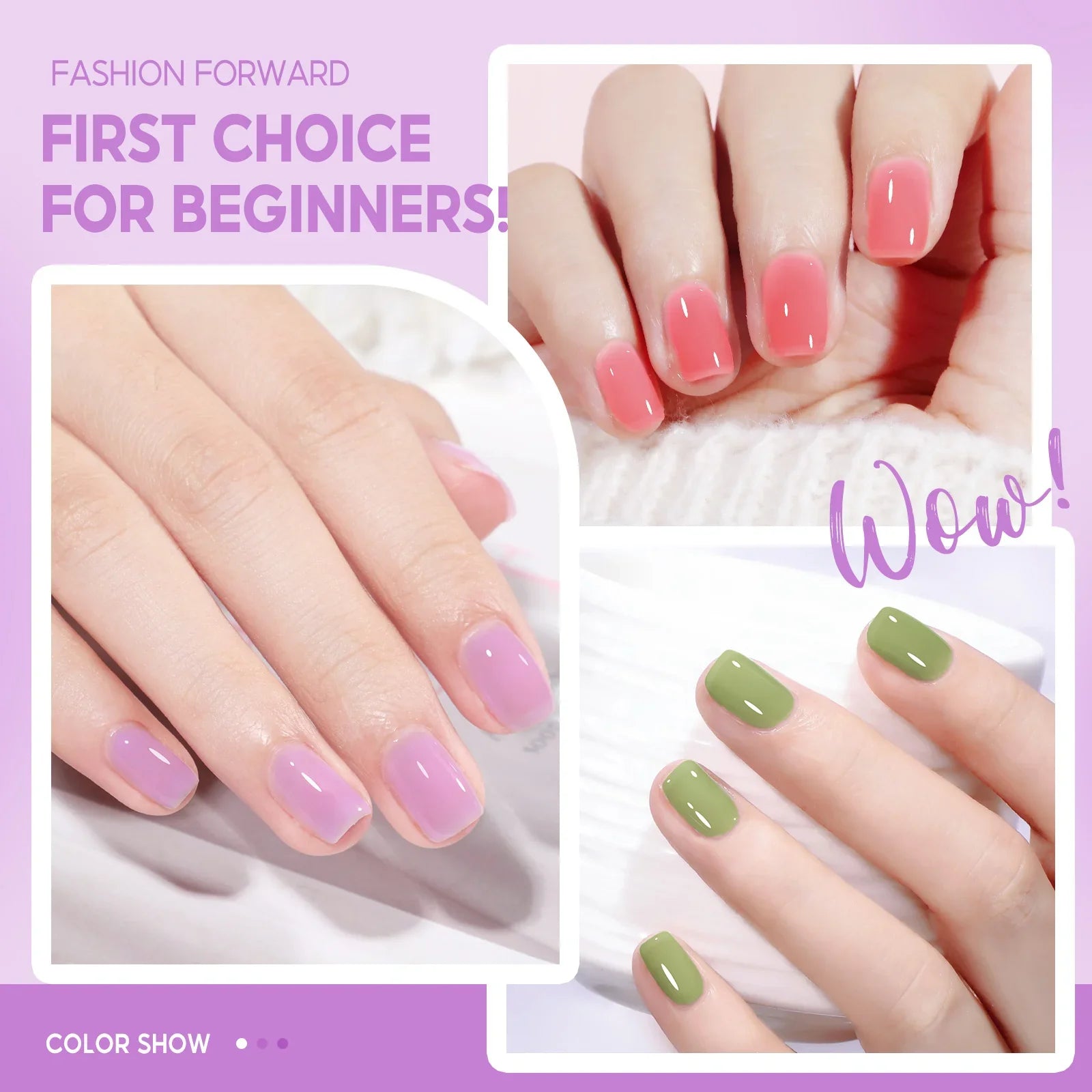 Coscelia Nail Gel Polish Set 7ml Jelly Nail GelCrystal Translucent Clear Pink Nail Art Semi Permanent Soak Off UV LED Varnish