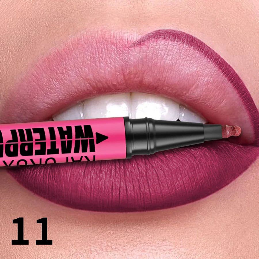 1PC Liquid Matte12-Color Lipliner Pencil Waterproof Plumping Stain Lipstick Natural Lip Liner Outline Lips Contour Makeup
