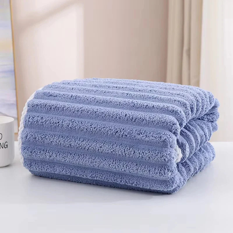 Coral fleece towel, large bath towel, thickened face towel, household quick drying, absorbent, soft and non shedding towel
