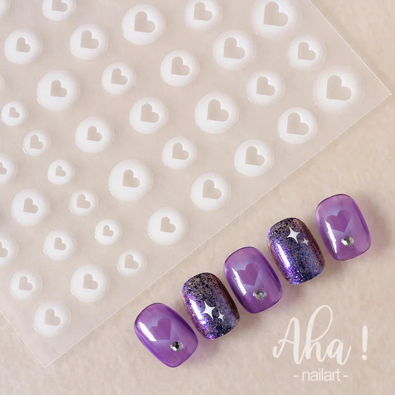 1Pcs Star/Moon/Cross Nail Art Stickers Gold/Silver Holographic Star Nail Decals Self-Adhesive 3D Manicure Decor
