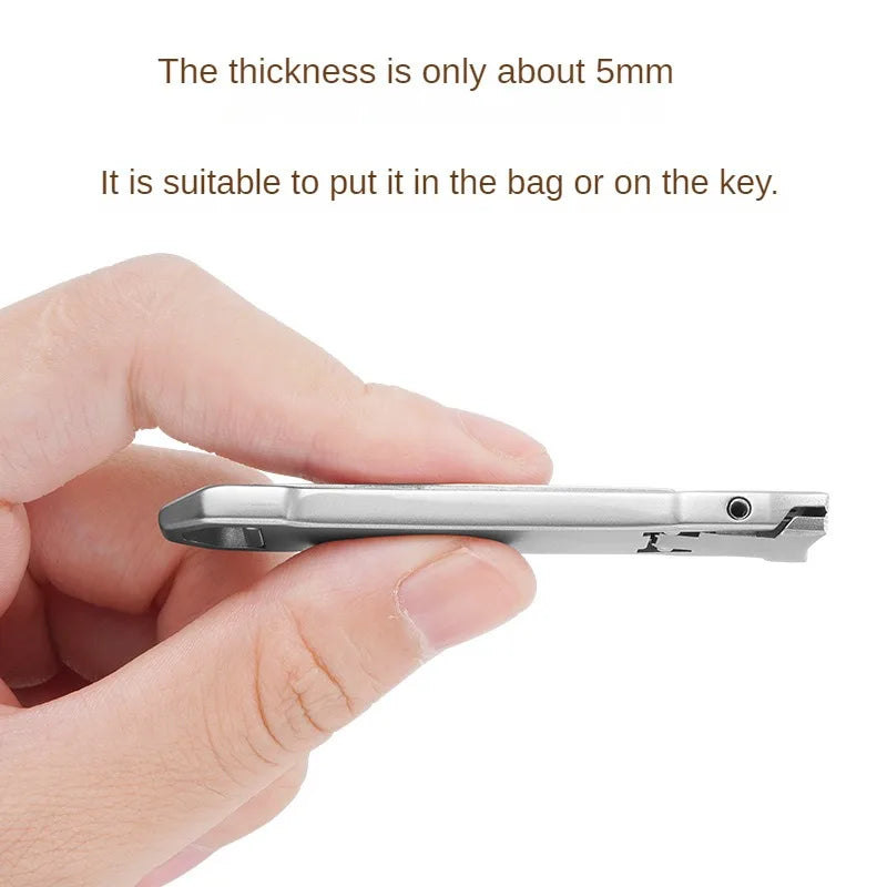 Ultra-Thin Nail Clippers Collapsible Portable Travel Fingernail Keychain Nail Scissors Cutter Stainless Steel Manicure Tools