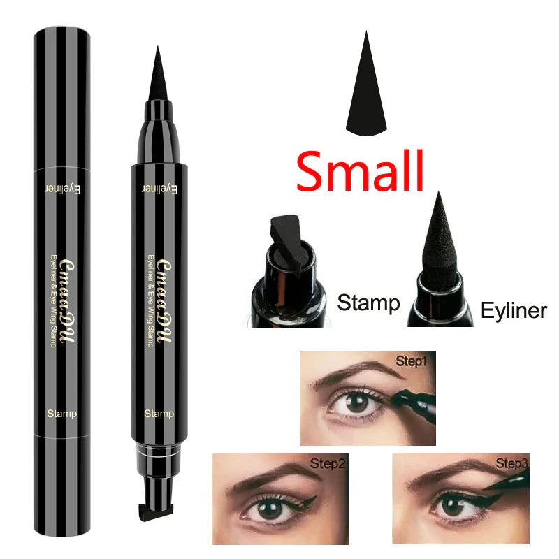 1 Pcs Black Wings Stamp Liquid Eyeliner, Easy Cat Eye Template Makeup Tool Anti-smudge, Vamp Wing, Lasting Waterproof Anti-sweat