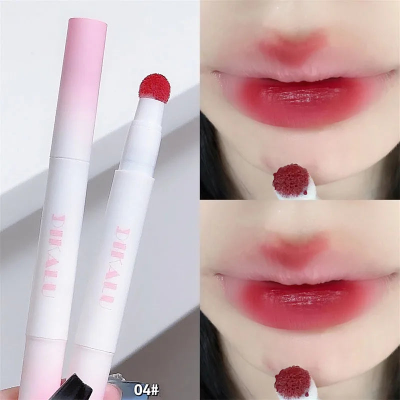 Lip Gloss Cream Air Cushion Lips Cream Matte Brick Red Lip Glaze Mud Lipstick Pen Non-Stick Cup Female Lip Tint Korean Makeup