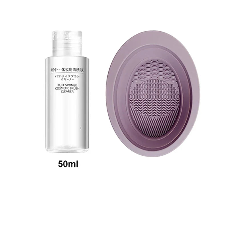 Makeup Brushes Sponge Blender Puff Cleaner Make Up Tools Washing Cleaning Liquid Bowl Air Drying Net Set For Powder Eyeshadow