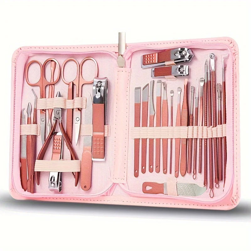 Manicure Set 7/30pcs Nail Clipper set toenail clippers pedicure tools, Suitable forTravel Manicure Kit Multifunction Nail Tools