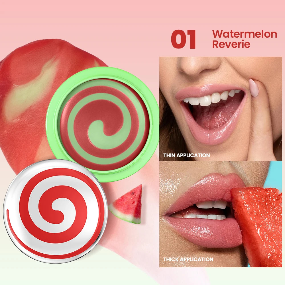 Overnight Lip Mask Treatment 2-Tone Color - Hydrating Spiral Texture Reduce Lip Lines, Anti-Cracking Dry Lips Care Sleeping Mask