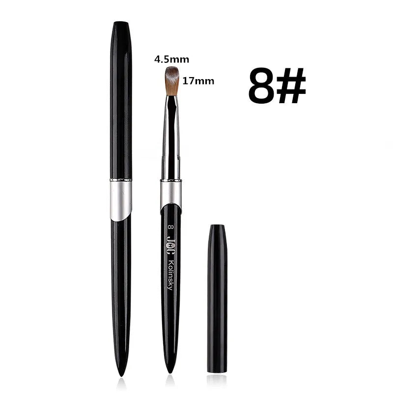 1PC Nail Acrylic Brush Kolinsky Sable Acrylic Brush UV Gel Carving Pen Brush Liquid Powder DIY Nail Drawing