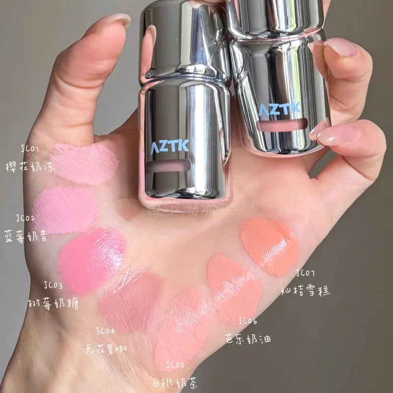 AZTK Liquid Blusher Jello Color Powder JC04  Moisturizing Highlight Beauty Expands Contracts Cheek Matte Face Makeup