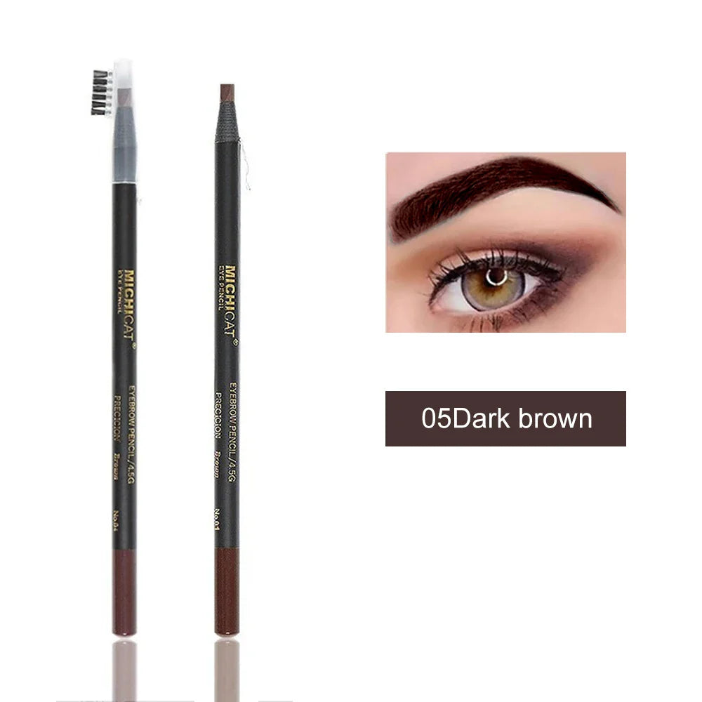 1PC Waterproof Eyebrow Pencil – 6 Natural Colors, Long-Lasting Tint Brow Pen for Defined, Smudge-Proof Eye Makeup