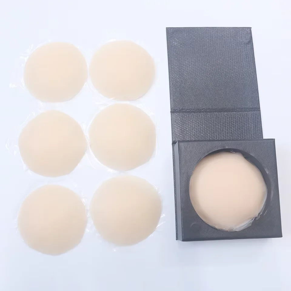 Nipple Cover Stickers Adhesive Tape Reusable Silicone Nippls Pasties Sticky Breast Bra Pads For Dress Bikini Women