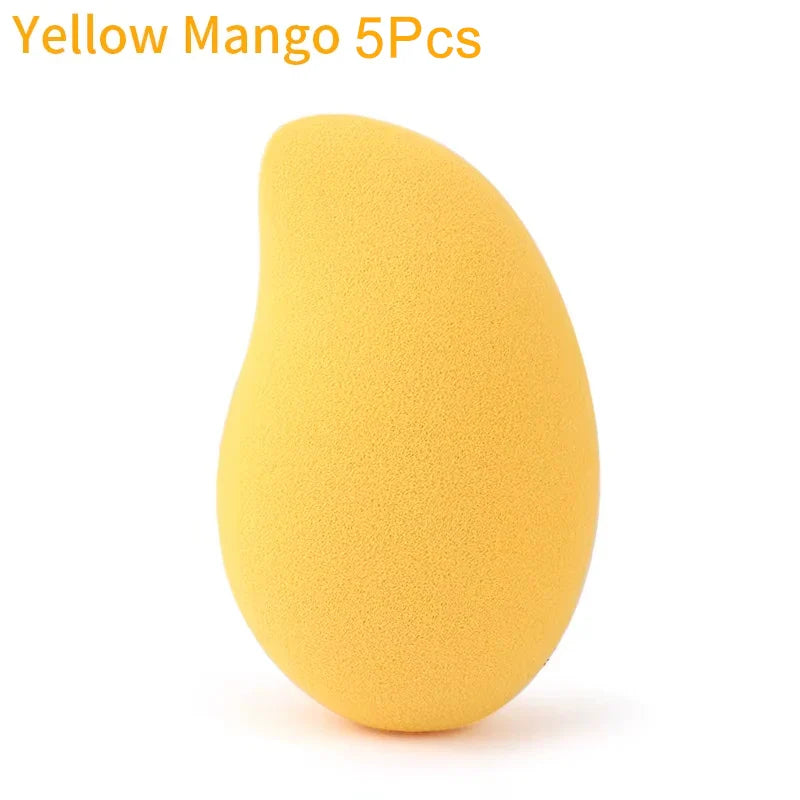 Wholesale Makeup Sponges Mango Shape Soft Beauty Powder Eggs Foundation Concealer Dry Wet Use Tools Cosmetic Cream Applicator
