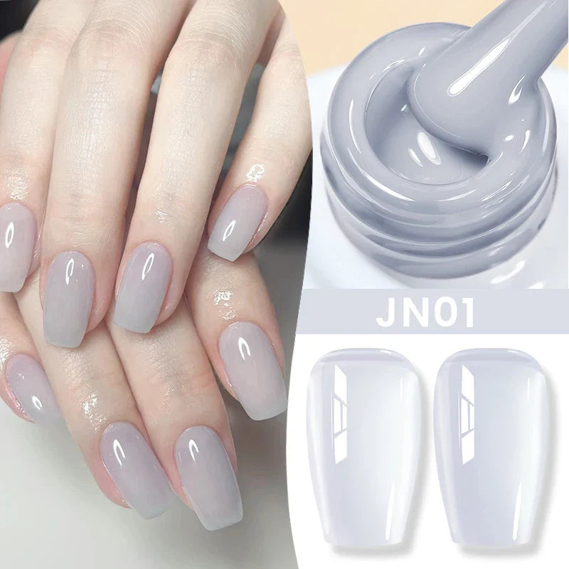 BORN PRETTY 10ml Jelly Nude Gel Nail Polish 50 Colors Semi Transparent Nail Art Nail Supplies Soak off UV LED Nails Gel Varnish