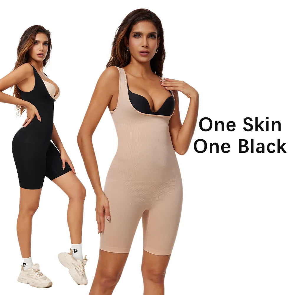 Women Tighten Up Breast Bodysuit Boxer Briefs Underwear Shapewear Butt Lifter New Tummy Control Body Shaper Slimming Bodysuits