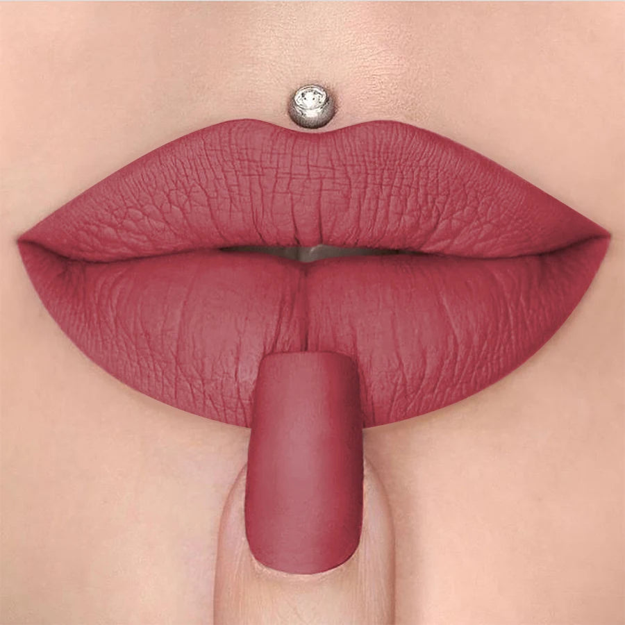 1PC 15 Colors Nude Velet Matte Lipstick Pen Waterproof Long Lasting Red Pink Lip Liner Pen Korean Makeup Lip Tint Lip Glaze
