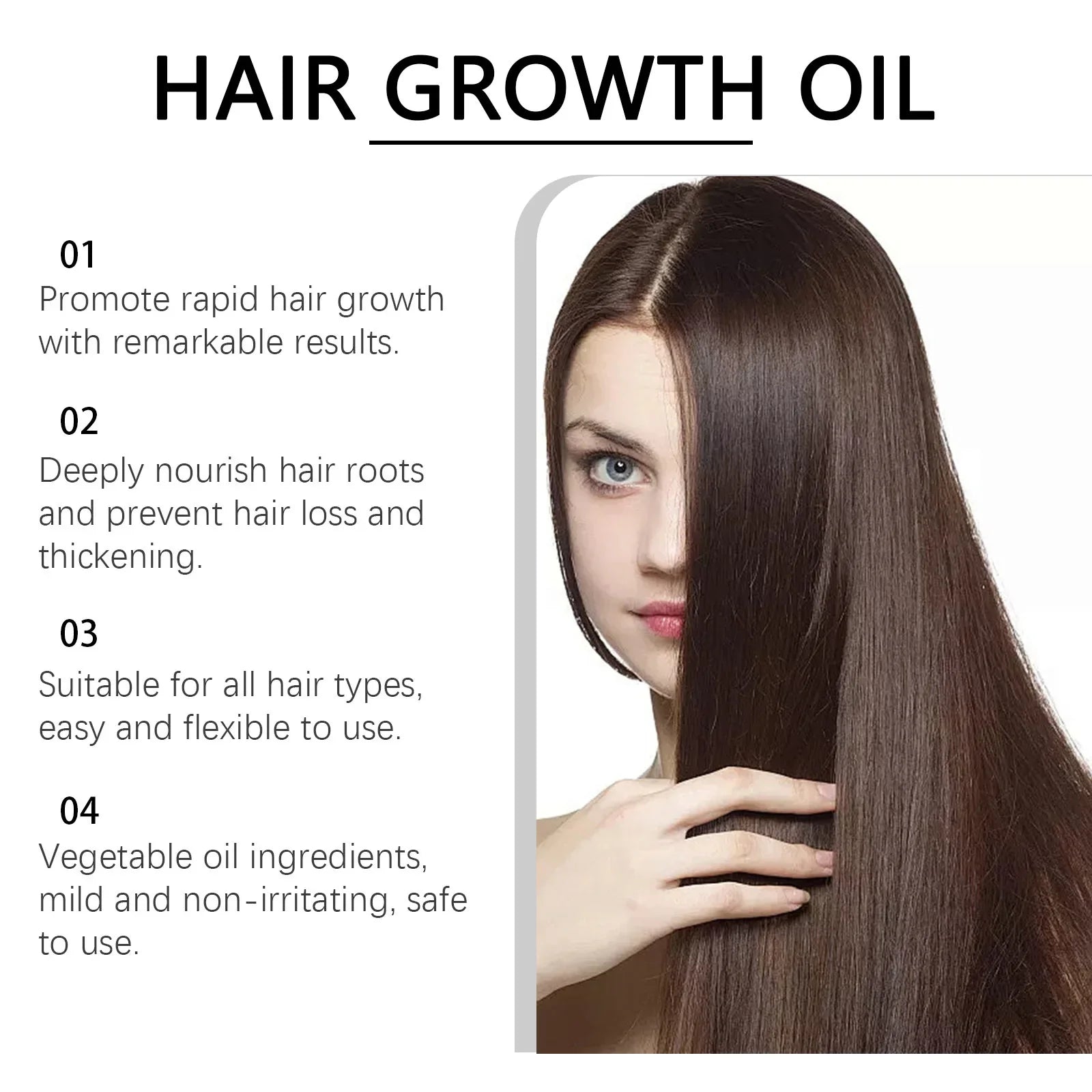 Hair Care Essence Oil Nourishing Treatments Scalp Dry Damaged Hair Regrowth Preventing Baldness Health Hair Growth Liquid 60ml