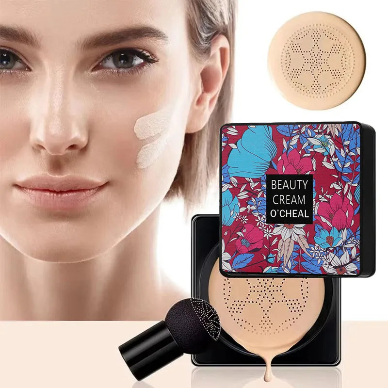 Mushroom Head Air Cushion CC Cream Foundation Concealer Oil-control BB Cream Whitening Face Base Makeup Cosmetics Moisturizing