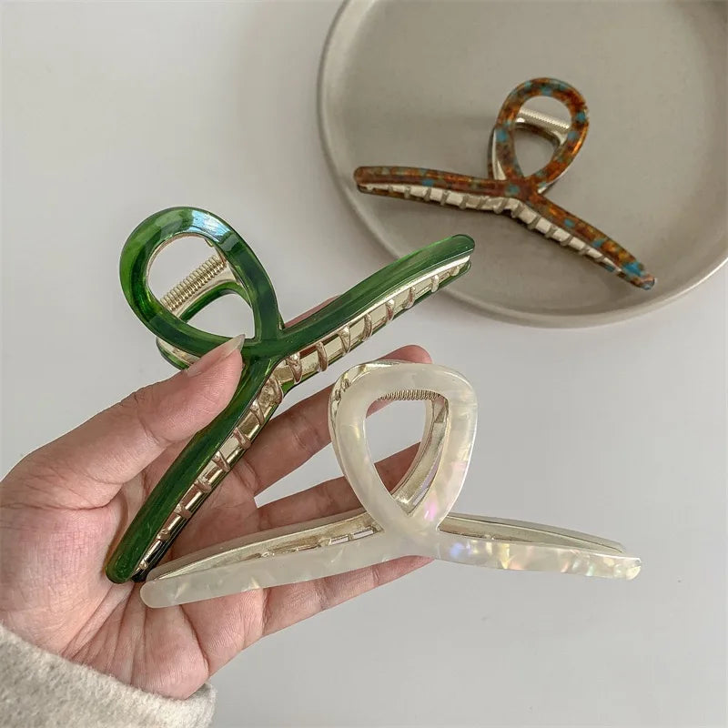 versized Hair Claw Clips - Elegant & Cute Large Hair Clips for Women, Non-Slip French Barrette