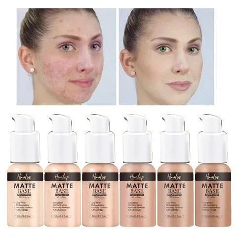 30ml SEPORA 6 Colors Matte Liquid Foundation Oil Control Waterproof Full Coverage Facial Natural Concealer Base Makeup Cosmetics