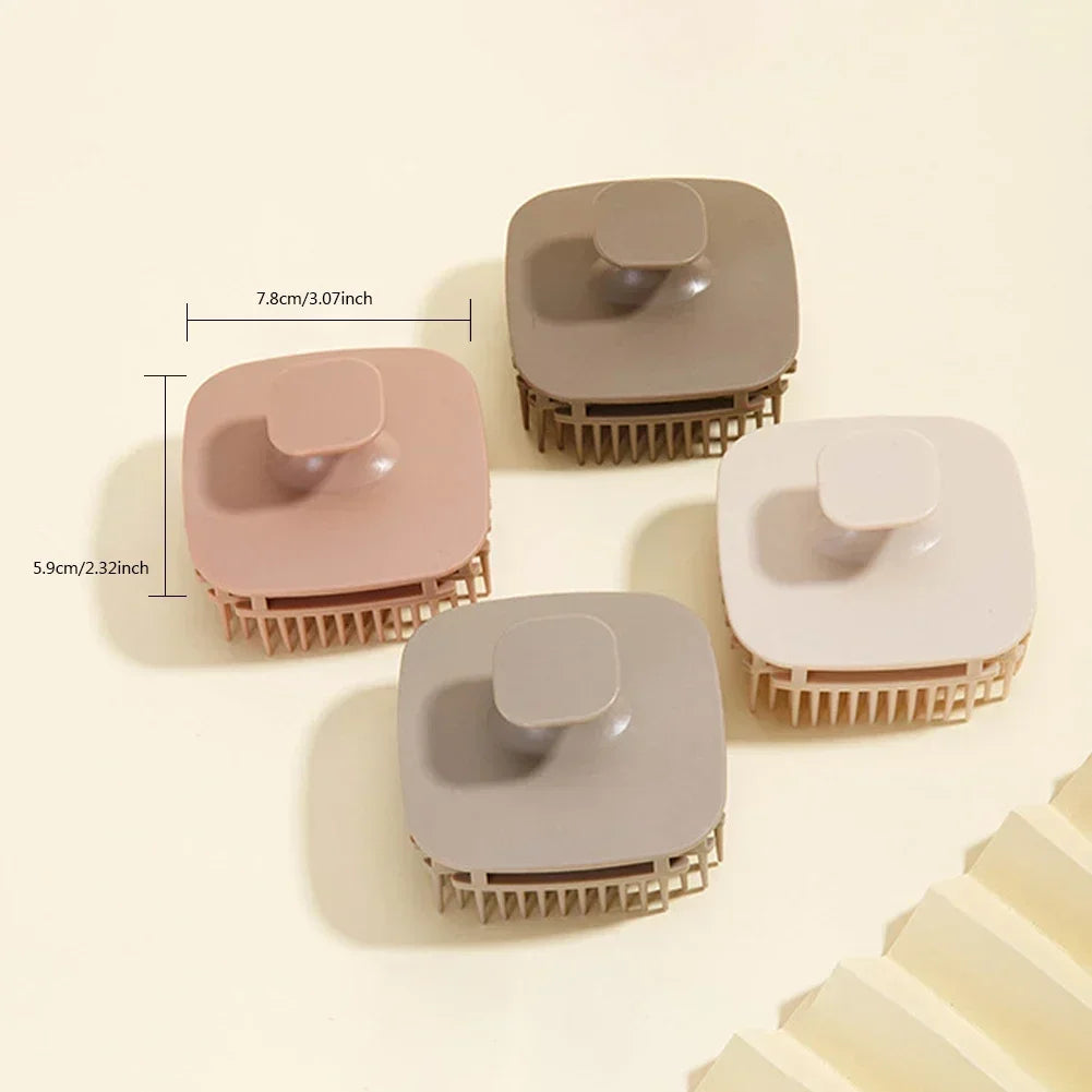 1pcs Square Shampoo Brush Head Scalp Massage Comb Hair Comb Bath Shower Brush Body Scrub Exfoliator Salon Hairdressing Tools