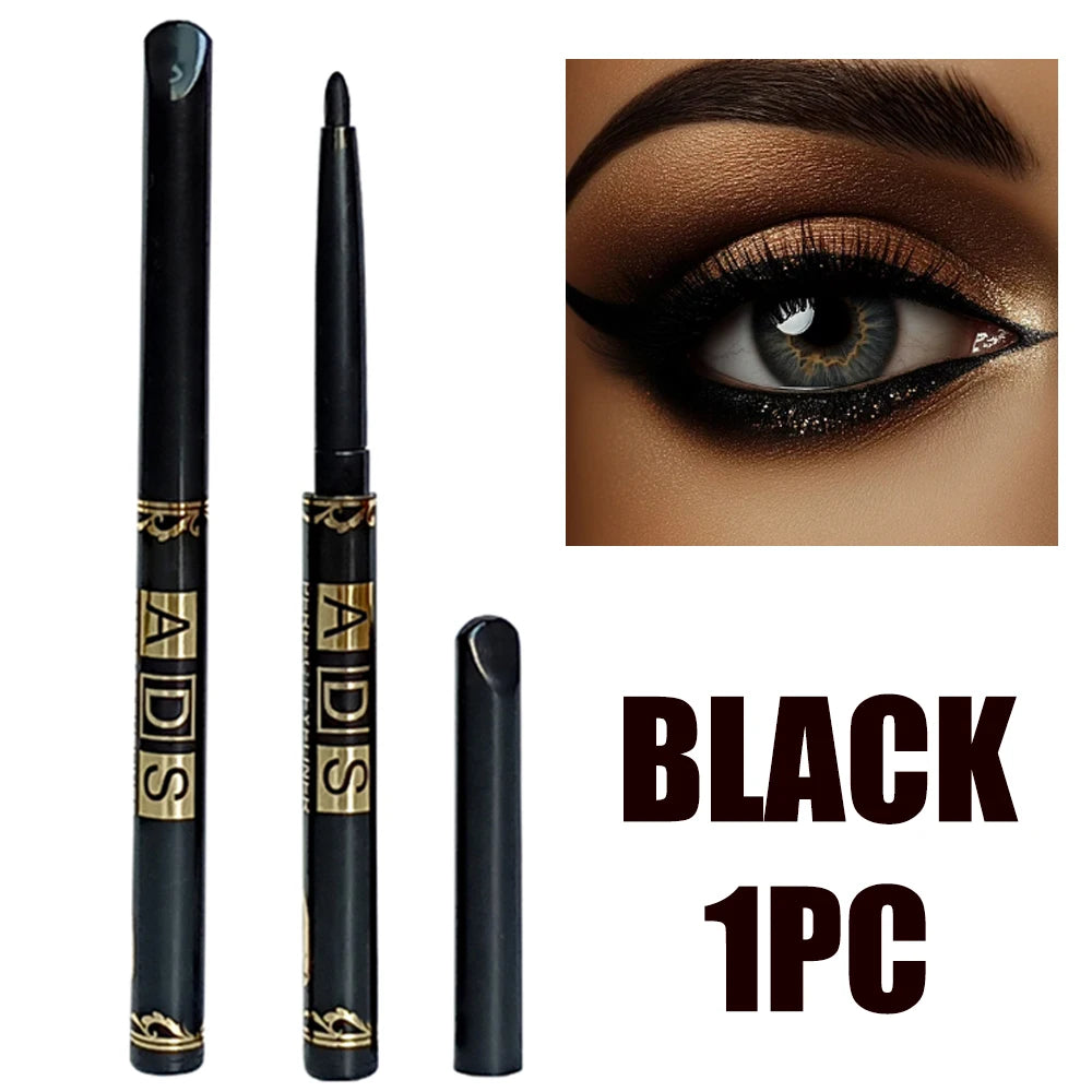2Pcs Waterproof Black Brown Eyeliner Pencils-Smudge-Proof, Long-Lasting &Beginner-Friendly Smooth High Pigmented Punk Eye Makeup
