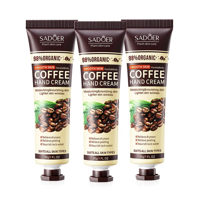 1/2/3/5pcs SADOER Coffee Hand Cream Sets Moisturizing Nourishing Whitening Hydrating Hands Skin Care Products