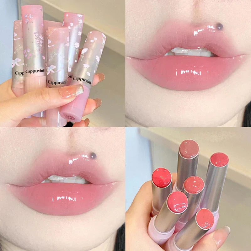 Flowery Dish Language Lip Gloss – Mirror Lip Glaze, Water-Light, Long-Lasting Moisturizing Lip Makeup
