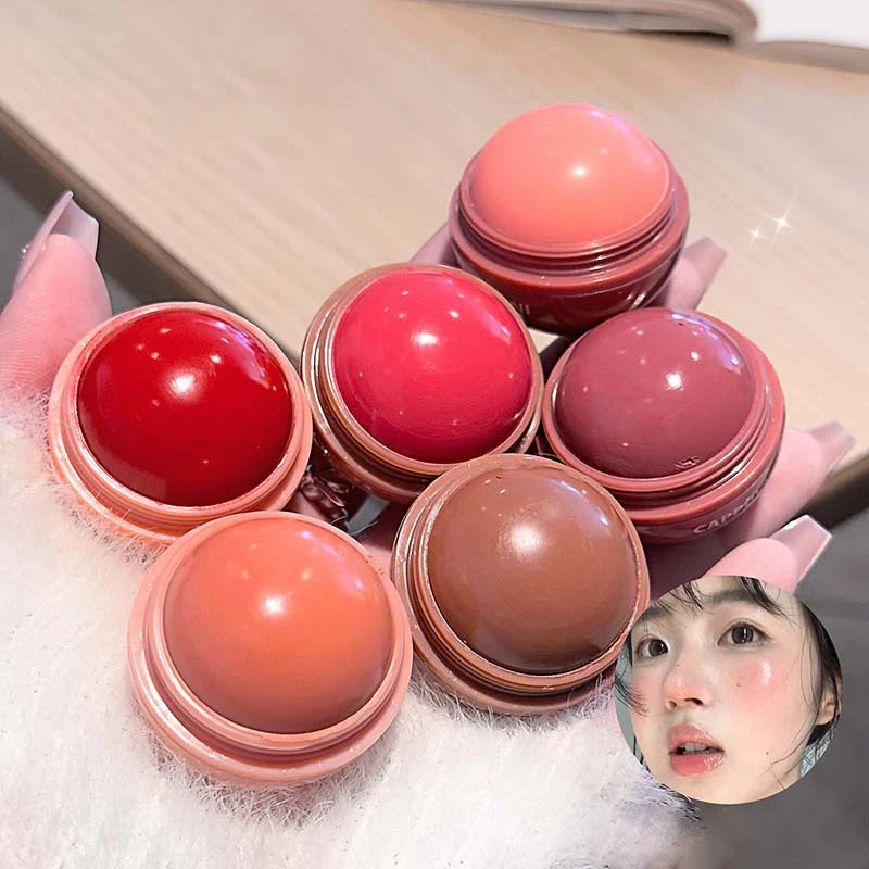 Cappuvini Juice Blush Ball Water Light Blusher Brightening Face Easy Color Multi-Use Blush Makeup Suitable for Lips and Cheeks