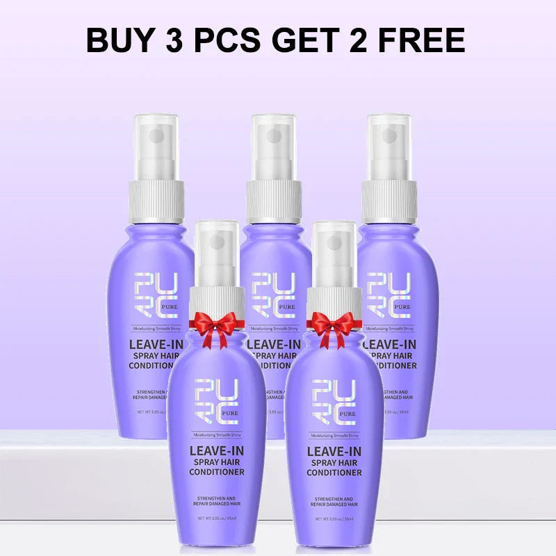 PURC Smoothing Leave-In Hair Conditioner Spray Coconut Oil Frizz Removal After-Shampoo Hair Treatment Hair Care